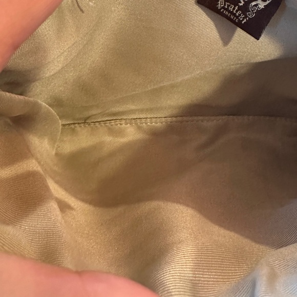 Pratesi Italy leather wristlet bag pouch cross body curio color - Picture 8 of 13